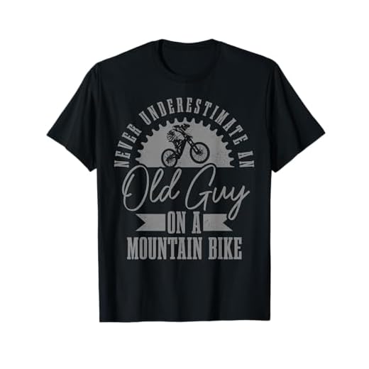 Never Underestimate An Old Guy On A Mountain Bike Funny MTB T-Shirt