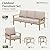 MIXPATIO 5-Piece Outdoor Patio Furniture Set, Steel Sectional Patio Conversation Sets, All-Weather Outdoor Furniture Sets with Waterproof Thick Cushions for Porch, Garden, Backyard, Deck-Beige