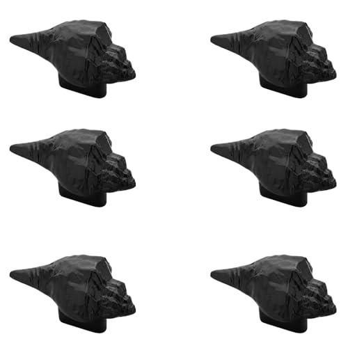 Image of Shell Shape Knob for Drawer /Cabinet Knob for Drawers /Wardrob Drawer Knobs /Drawer Handle (Zinc Alloy /Black Finish) Pack of 6-| 3 Years Warranty |
