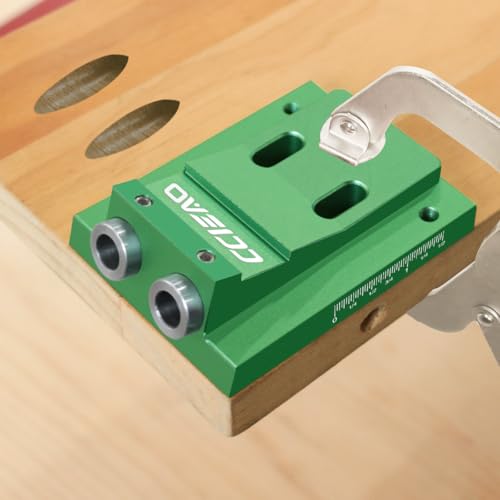 Pocket Hole Jig Kit, 2 Hole Adjustable Angle Drill Guide Screw Joint Angle Jig Dowell Drill Joinery Carpentry Locator Woodworking Tools - Thumbnail 5