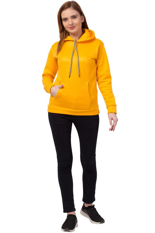 Image of Women's Fleece Plain Hoodie