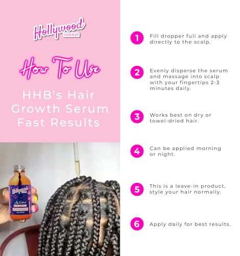 image for Hollywood Hair Bar | Hair Oil Regrowth Serum - Extra Strength, Vegan a
