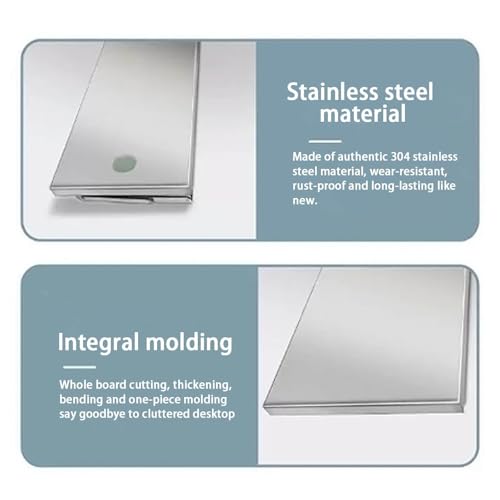 Table murale pliante en acier inoxydable avec charnières rabattables robustes - 4
