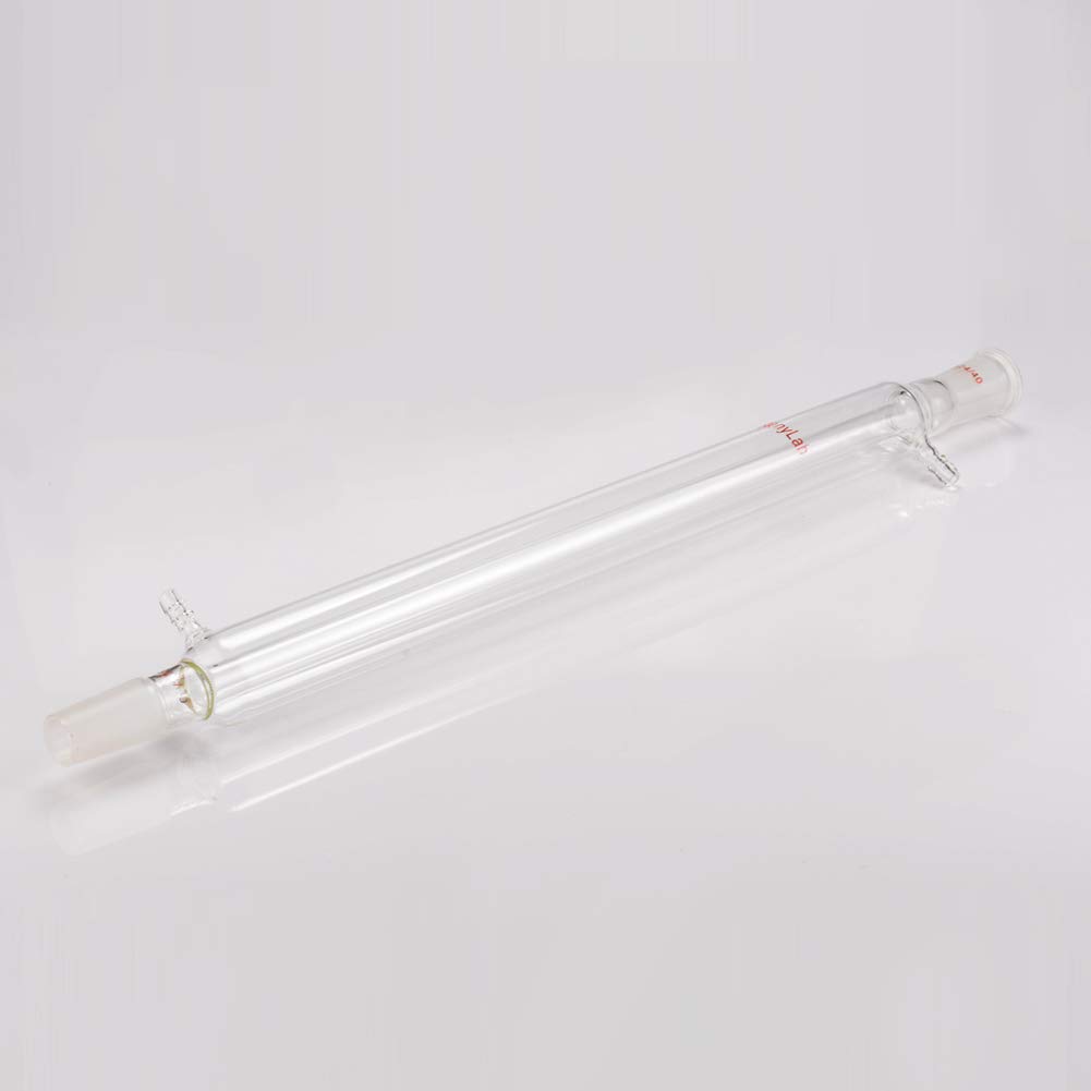 stonylab Condensador de Liebig de Vidrio de Borosilicato con Condensador de Vidrio de Laboratorio con Longitud de Chaqueta de 400 mm para Juntas 24/40