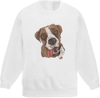 Azeeda 'Boxer Dog' Kid's Sweatshirt/Jumper (7-8 Years) (KW00098223)