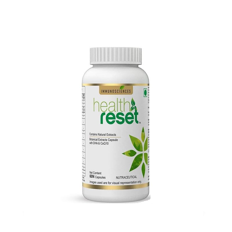 Health Reset Immunity Booster Supplement | Multivitamin Tablets for Men & Women | Herbal Supplements | Organic Multivitamin | Multivitamins for Adults | Vitamin C Antioxidants | 60 Capsules