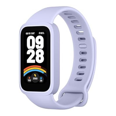 XIAOMI Smart Band 9 Active - Pulsera de Actividad  autonomía de hasta 18 días  Pantalla TFT de 1 47" con tasa de refresco de 60 Hz  5ATM  App Mi Fitness  Morado  Versión ES 