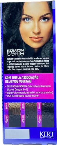 Keraton Coloração Permanente Em Creme Para Cabelos Com Cistina E Óleo De Macadâmia Selfie 50G Nº 3.0