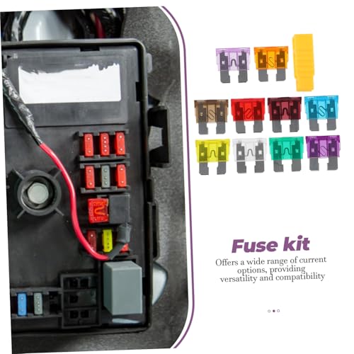 Kit de 50 fusibles automotrices mini coloridos (3 A - 40 A), repuestos para autos, RV y motorhomes miniatura 3