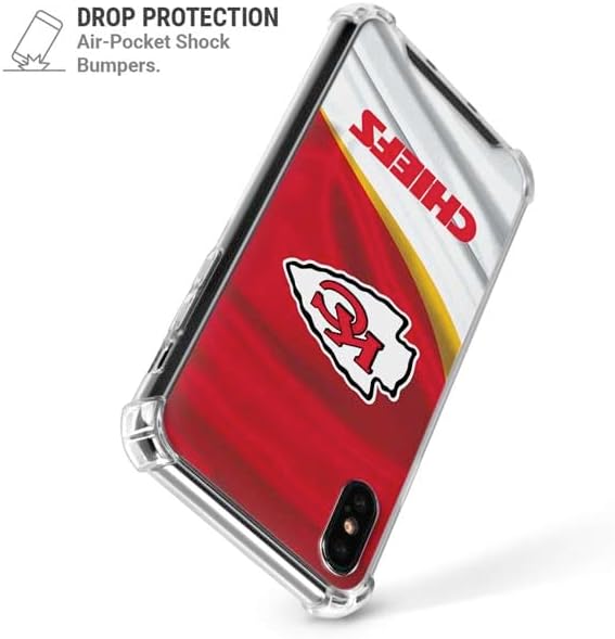 Skinit Clear Phone Case Compatible with iPhone Xs Max - Officially Licensed NFL Kansas City Chiefs Design