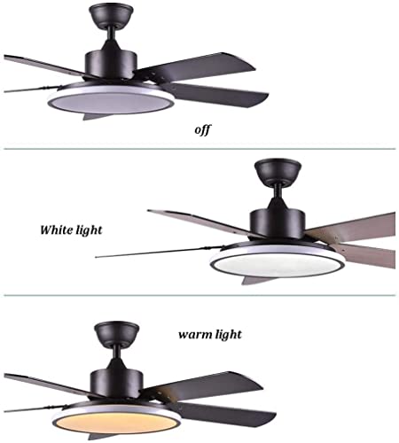 Ventilador de techo de madera maciza nordica de alta calidad con lampara LED moderna 5
