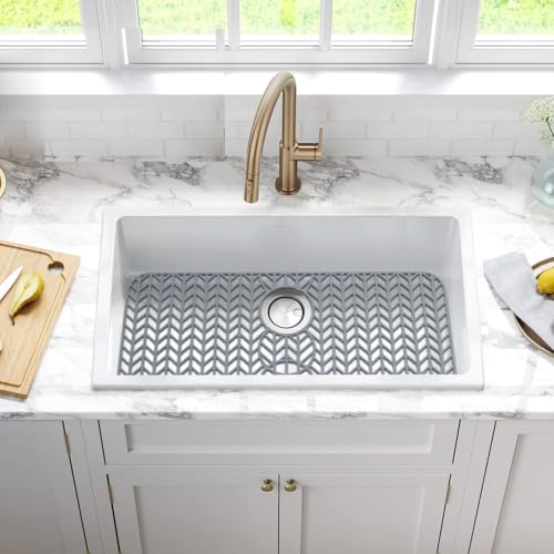 AWOKE Silicone Sink Protectors for Kitchen Sink 29x15.35in 3 Reserved Holes by AWOKE - Used condition - Image 2