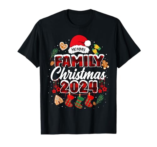 Mommy Family Matching Christmas 2024 Santa Matching T-Shirt
