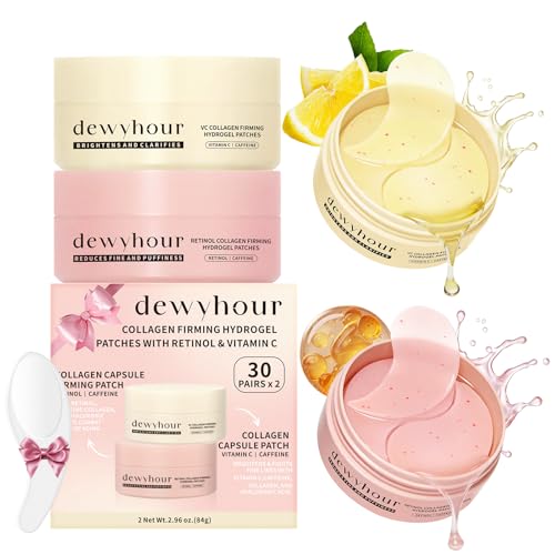 dewyhour Firming Hydrogel Under Eye Patches for Puffy Eyes &amp; Dark Circles
