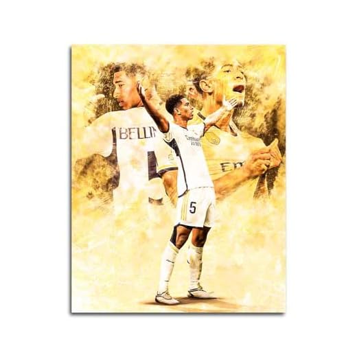 ZEEMOM Póster de fútbol Jude Bellingham, póster deportivo en lienzo de gran tamaño, impresión moderna para decoración de pared del hogar, regalo (rollo de lona de 20 x 24 pulgadas)