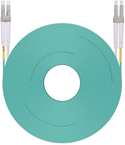 H!Fiber.com LC a LC Cable de Fibra óptica Multimodo Dúplex OM3 10Gb 50/125um, LSZH, 30 Metros