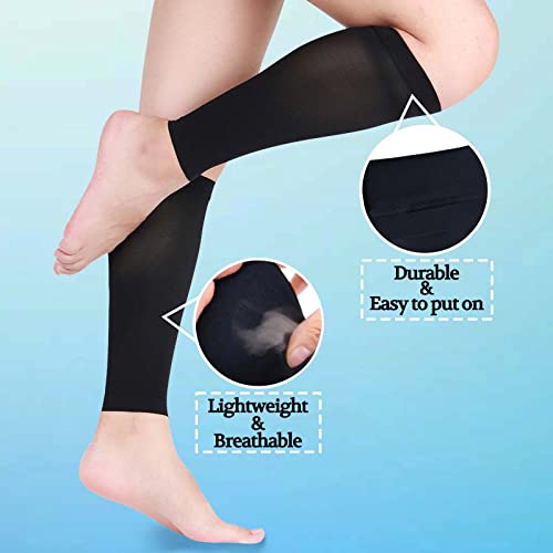 Lin Performance Medical Calf Compression Sleeve for Women and Men Lightweight Footless Socks for Nurses, Pregnant, Travel and Flight, Varicose Veins, Post Surgery Recovery, Edema - Image 3