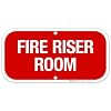 Fire Riser Room Sign, Fire Safety Sign, 6x12 Inches, Rust Free .040 Aluminum, Fade Resistant, Indoor/Outdoor Use, Made in USA