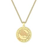 GZHENGZG Collares para hombre y joyería para mujer Tauro Signo del zodiaco Colgante Collar Hombres Mujeres 12 Joyería de la Constelación del Zodíaco Collares Tauro regalo