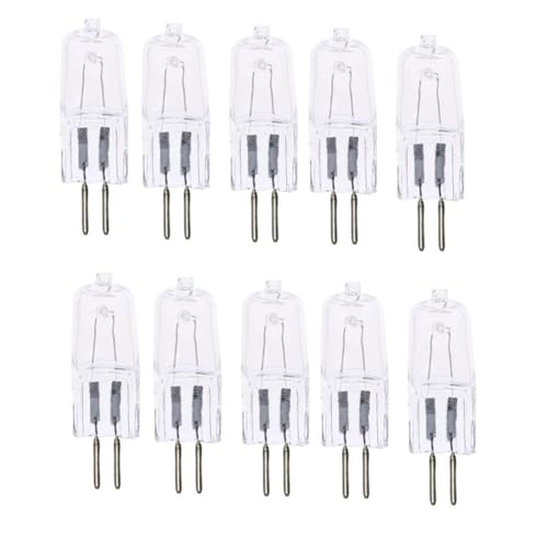 UGEFKMQ Bombillas G5.3 Halógena 220V 50W Vidrio Transparente Lámparas Halógenas G5.3 35W 220V Blanco Cálido 10Pc 20W