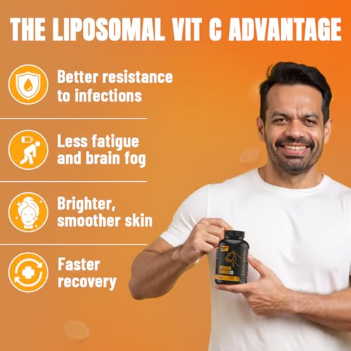 Image of BeastLife Liposomal Vitamin C | Higher bioavailability | Neutralizes free radicals | Promotes firm skin Health | Improve cognitive function Immunity Support- Fast Absorption & Bioavailability | 30 Capsules