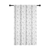 YONGFOTO 107x160cm Espacio Exterior Cortinas con Bolsillo para Barra Un Astronauta Adorable explora el Misterioso Universo Filtrado de luz Cortinas para Habitaciones Infantiles