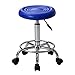 Stołek Barowy na Kółkach Stołek barowy,stołek,winda, krzesło barowe, stołek barowy,rozrywka,recepcja,krzesło,czarny/niebieski,50-60 cm (Color : Blu, Size : 50-60cm)