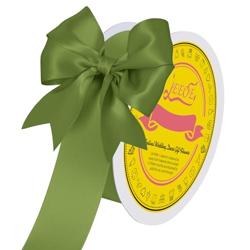 Image of Double Face Moss Satin Ribbon 1-1 /2 inch X 50 Yards Polyester Moss Ribbon for Gift Wrapping Very Suitable for Weddings Party Hair Bow Invitation Decorations and More
