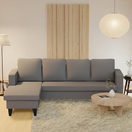 Image of The MM Furniture store Premium Fabric Sofa - Ash (5 Seater - LHS)