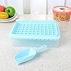 IJsblokjesvorm met deksel ijsblokjesvorm ijsbox met ijsschep, dubbellaags kunststof ijsblokjesbox, Ice Cube Tray…