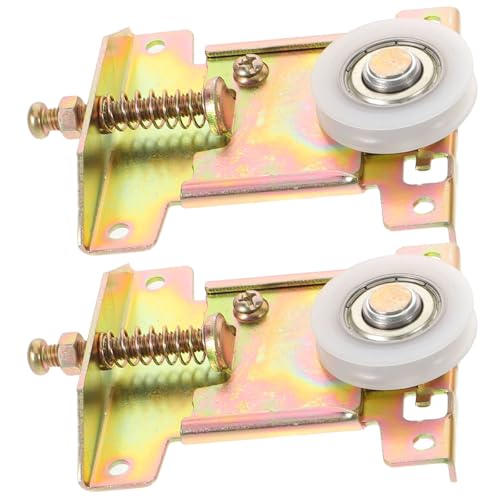 MAGICLULU Kit de 2 Roulettes Métalliques Concaves pour Porte Coulissante de Placard, Galets Robustes et Silencieux, Compatibles Portes Miroir, Installation...