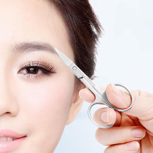 Image of Precision Cuticle Scissors - Stainless Steel Blades for Skin Care - Ergonomic Handle for Comfortable Grip - Ideal for Trimming Cuticles