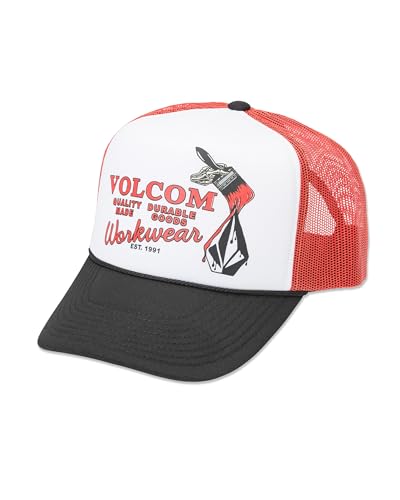 Image of Volcom Men's Work Hat - Graphic, Unstructured, Denim, Adjustable Back, Snapback Closure, DUST Bowl Indigo, One Size
