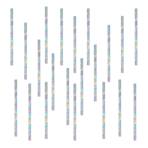 Tiz Tlloz Window Clings for Birds - Anti-Collision Window Decals - Prismatic Non Adhesive Vinyl Rainbow Glass Stickers to Save Birds from Glass Strikes (Strip, 87 Pieces)