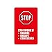 Gialer 100packs Stop Working Authority Card - Red, Remind Employees to Stop Unsafe, Unsure and Concerned Work