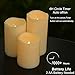 Weatherproof Flameless Candles with 6 H Timer-1000 Hours Long Life, Waterproof Battery Operated Flickering LED Pillar Candles,Outdoor Candles for Chiristmas Thanksgiving Halloween （ 4