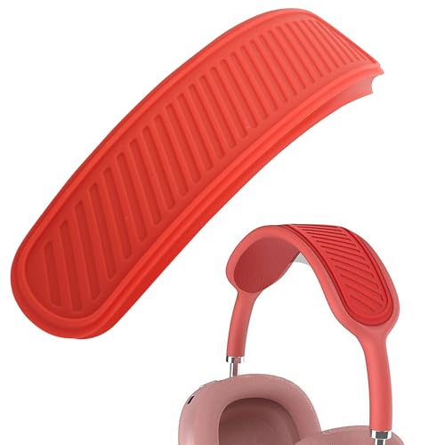 Housse de tête en silicone, lavable et compatible avec les écouteurs Apple AirPods Max, doux et confortable, rouge