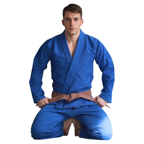 Fluory BJJF42-BLUE-A1 Bjj Gi For Men Brazilian Jiu Jitsu Suit Kimonos Bjj Uniform-A1 thumb #4