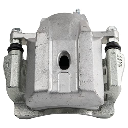 Image of TRQ Front Brake Caliper Set Brackets Hardware Zinc Coated Compatible with 2004-2009 Toyota Prius