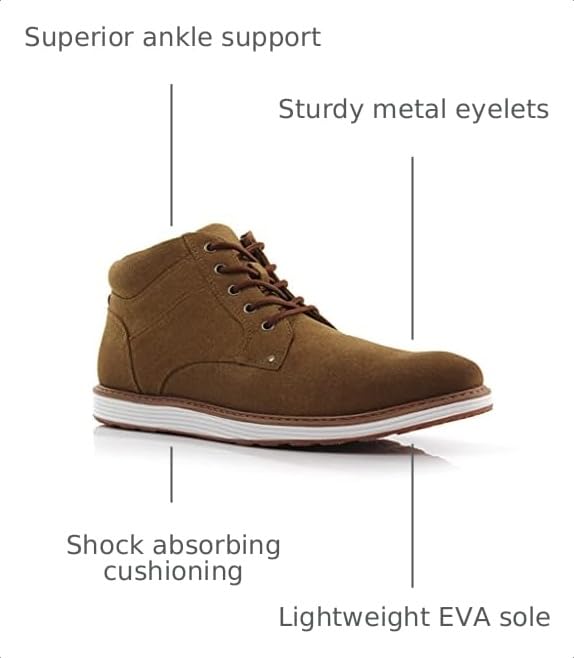 Image of Ferro Aldo Men's Chukka Boots | Classic Dress, Casual & Sneaker Styles | Lace-Up Ankle Boot for Work & Everyday Wear