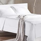 SLEEP ZONE Bed Sheet Sets Temperature Regulation Soft Wrinkle Free Fade Resistant Easy Sheets 4 PC, White,Queen