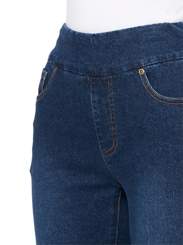 SLIM-SATION Women's Pull On Wide Band Triple Fringe Hem Jean Capri Pant3