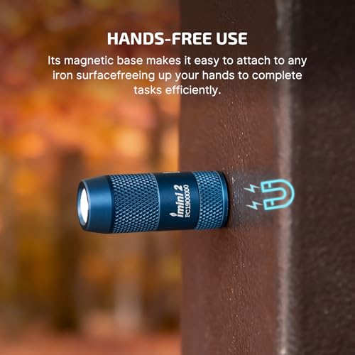 Image of OLIGHT IMINI 2 EDC Rechargeable Keychain Flashlight, 50 Lumens Compact and Portable Mini LED Keyring Lights with Built-in Battery Ideal for Everyday Carry and Emergencies (Midnight Blue)