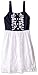 Speechless Girls' Denim To Crochet Lace Knee Length Sleeveless Dress
