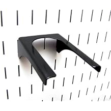 Wall Control 2in Handle Bracket Slotted Metal Pegboard Hook Pegboard and Slotted Tool Board - Black