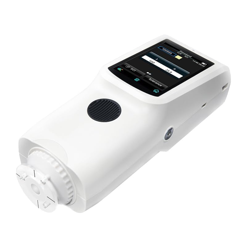 Spectrocolorimeter Portable Spectrophotometer Touch Screen Spectrocolorreader with Single Aperture Φ8mm Combined Full-Spectrum LED Light Source Repeatability ΔE*ab Within 0.1 Data Storage 1,0000