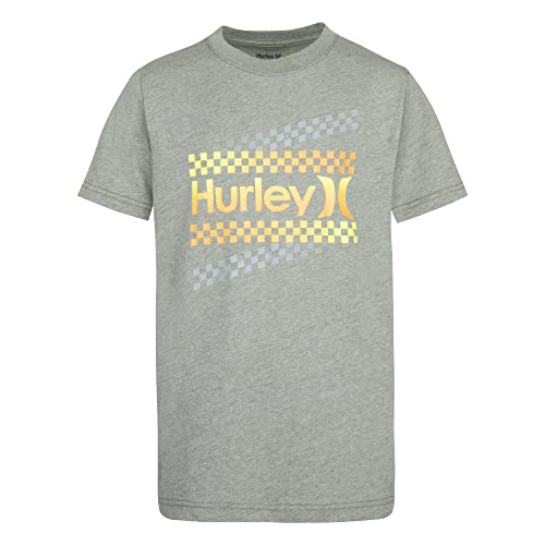 Hurley Hrlb Zip Check t-shirt ado avec col zippé et motif à carreaux