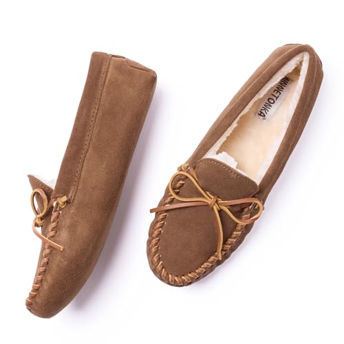 Minnetonka Men's Pile Lined Soft Leather Sole Slipper2