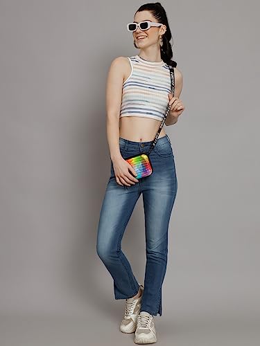 Image of GUTI Womens High Rise Ankle Length Jeans