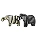 Global Crafts Handmade Zebra Soapstone Statues, Made in Kenya, Set of 2 (KSAZEB-K2)